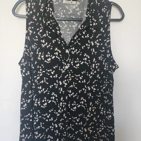 Stichfix BEACON Trisha Collared Knit Tank  XL | Black - Picture 2 of 3